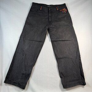 P Miller Jeans Mens Black 40 Straight Leg High Rise Dark Wash